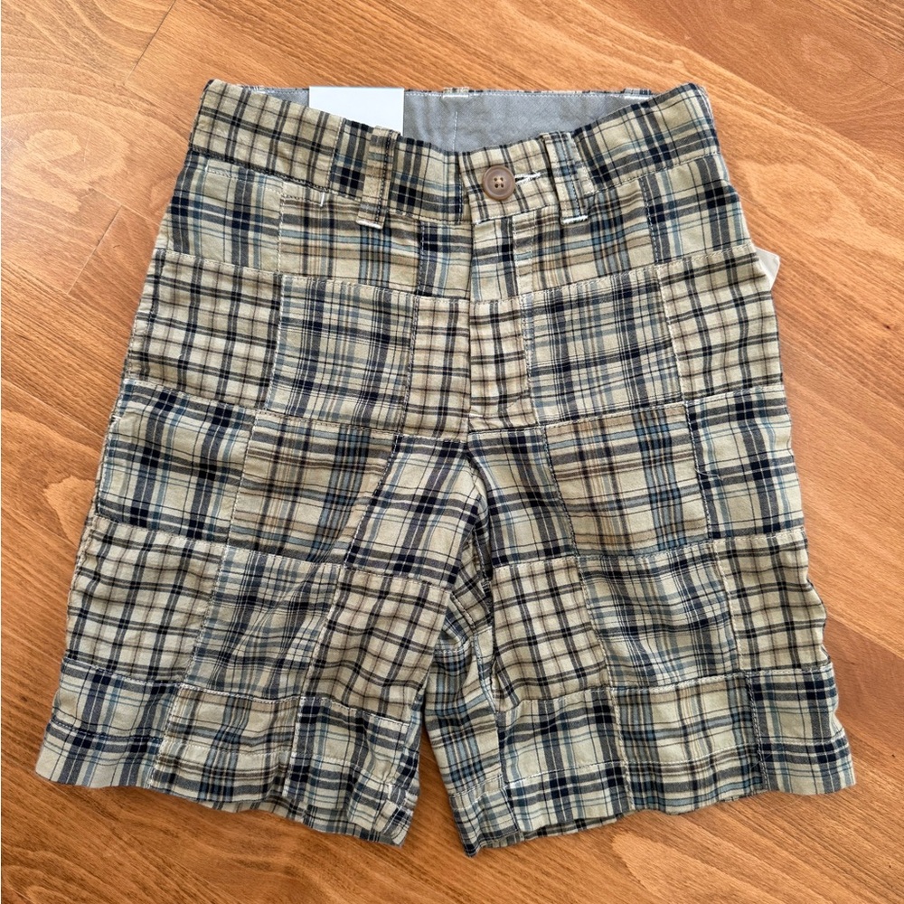 NWT Jcrew Kids madras plaid shorts size 5 yr